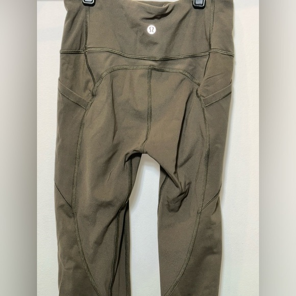 Lululemon All The Right Places Pant II Leggings 28" Olive Green W5AZTS Womens 4 - Picture 6 of 11